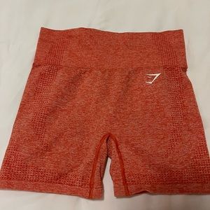 GymShark Red/Orange Seamless Shorts